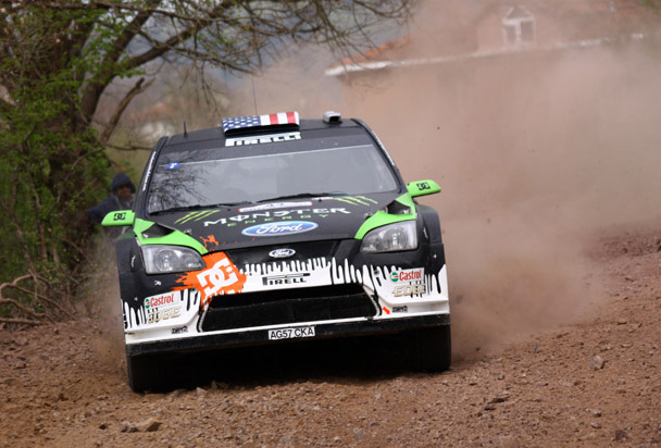 Ken Block drives his Monster Energy Ford Focus RS at Rally of Turkey