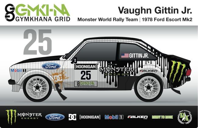 Vauhn Gittin JR will be driving Ken Block's Ford Escort MK2 at this 