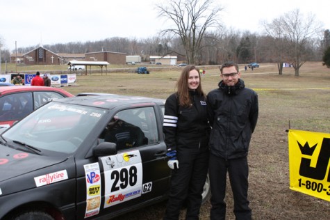 Christy Carlson and co-driver Adam Kneipp at the 2011 Rally in the 100 Acre Wood