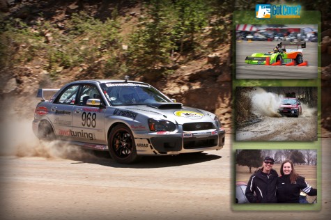 Brianne Corn drives her Subaru STi to an AWD Time Attack win at the 2011 PIkes Peak International HIll Climb