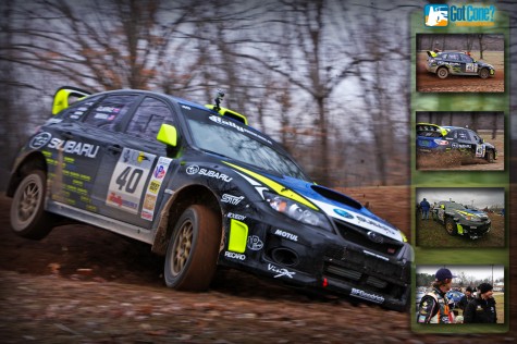 Dave Mirra at 2011 100 Acre Wood driving a Subaru STi