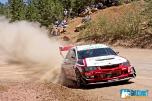 David Kern's Mitsubishi EVO at 2011 Pike's Peak International Hill Climb