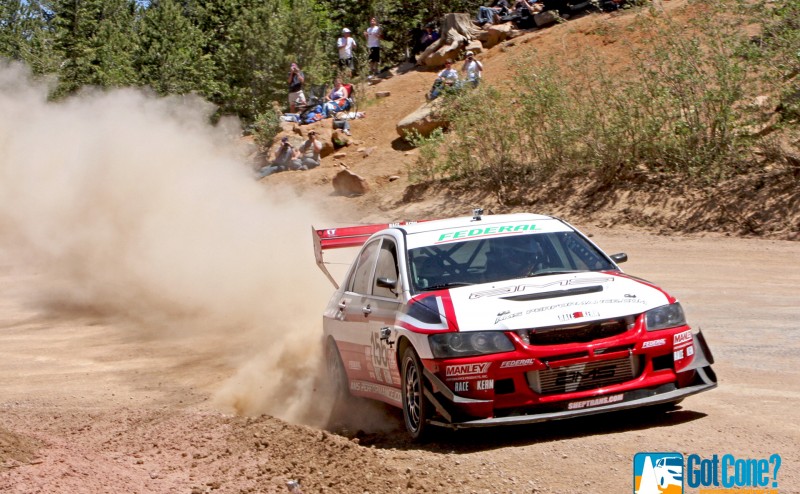 David Kern's Mitsubishi EVO at 2011 Pike's Peak International Hill Climb